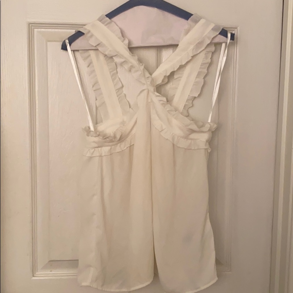 J. Crew white sleeveless blouse